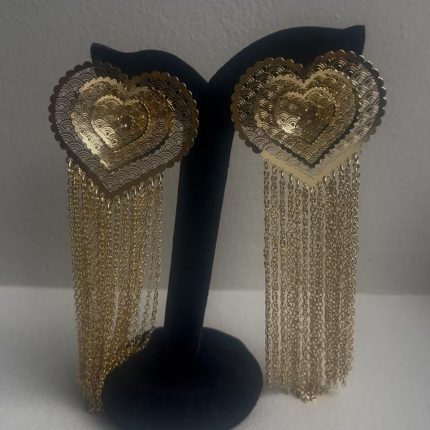 Gold Filled Love Chain Dropping Earrings