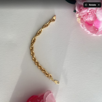 Gold plated twist bracelet