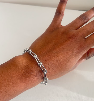 Silver link bracelet