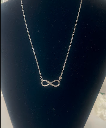 Silver infinity necklace
